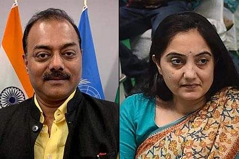 சா்ச்சைக்குரிய கருத்து தெரிவித்து பாஜகவில் இருந்து நீக்கப்பட்டுள்ள செய்தித் தொடா்பாளா்கள்.