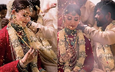 ''தங்கமே...'' மணக்கோலத்தில் விக்னேஷ் சிவன் - நயன்தாரா (புகைப்படங்கள்)