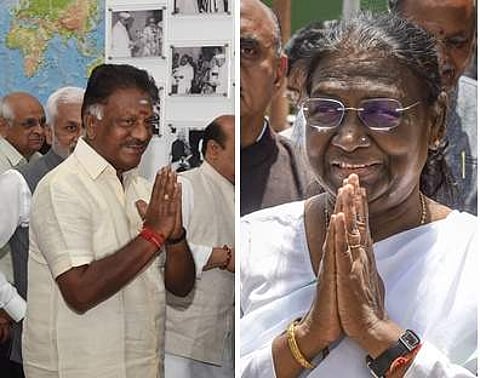 கூட்டணிக் கட்சித் தலைவர்களின் வரிசையில் நின்றிருந்த ஓ. பன்னீர்செல்வம்