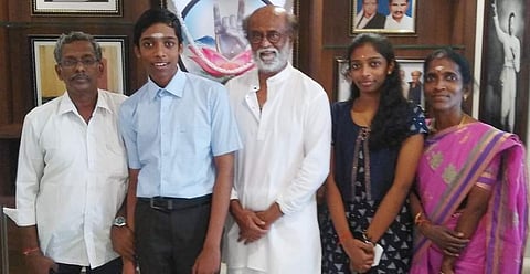 ரஜினி அங்கிளைப் பார்த்தேன்: செஸ் வீரர் பிரக்ஞானந்தா (படங்கள்)