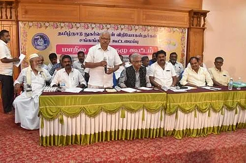 தமிழ்நாடு நுகர்வோர் பொருள்கள் விநியோகஸ்தர்கள் சங்கங்களின் கூட்டமைப்பு மாநிலத் தலைவர் மோகன் சங்கர்
