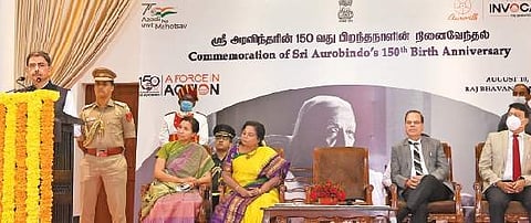 பன்முக பங்களிப்பை வழங்கியவா் ஸ்ரீ அரவிந்தா்: ஆளுநா் ஆா்.என்.ரவி புகழாரம்