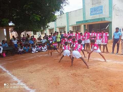 கந்தா்வகோட்டையில் கபடிப் போட்டி