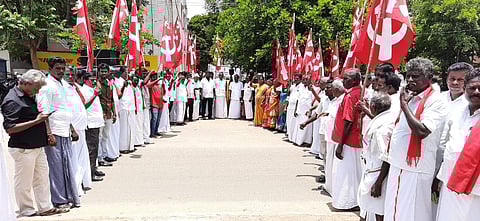 விலை உயர்வைக் கண்டித்து மன்னார்குடியில் இந்திய கம்யூ. மறியல்