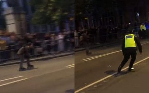 பிரிட்டன் அரசர் சார்லஸ் காரின் மீது மோத வந்த இளைஞர்!