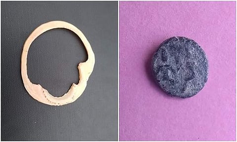 சாத்தூர் அகழ்வாராய்ச்சியில் சங்கு வளையல், செப்பு காசு கண்டெடுப்பு!