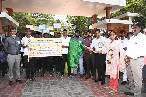 தூத்துக்குடியில் தேசிய வாக்காளர் விழிப்புணர்வு பேரணி