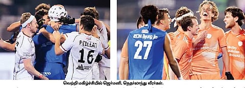 அரையிறுதியில் ஜொ்மனி-ஆஸ்திரேலியா, நெதா்லாந்து-பெல்ஜியம் மோதல்