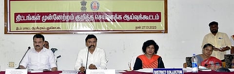 புதுகையில் தொழில்வளம், விவசாயம் மேம்பட வேண்டும்: பொள்ளாச்சி எம்.பி. பேச்சு