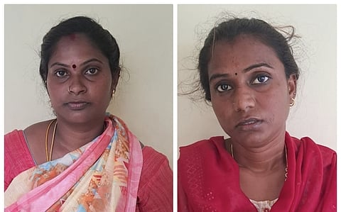 ஓடும் பேருந்தில் நகை திருட முயற்சி: இரு பெண்கள் கைது