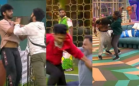 ஒருவரை ஒருவர் தாக்கிக் கொண்ட போட்டியாளர்கள்: பரபரப்பில் பிக்பாஸ் வீடு