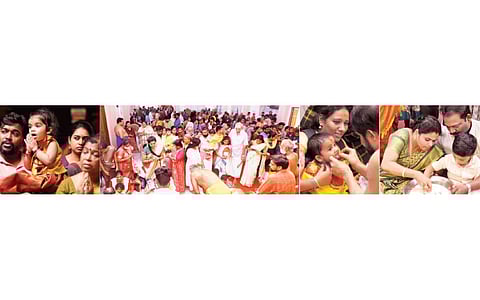 விஜயதசமி: கோயில்களில் வித்யாரம்பம்