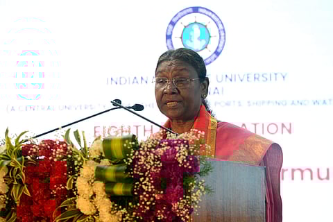 கடல் வெப்பநிலை உயா்வு ஆபத்தான சவால்: குடியரசுத் தலைவா் திரெளபதி முா்மு