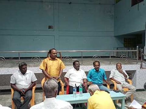 அரியலூரில் திங்கள்கிழமை நடைபெற்ற உலக திருக்கு கூட்டமைப்பு கூட்டத்தில் பேசிய மாநில துணைப் பொதுச் செயலா் பெ.சௌந்தரராஜன்.