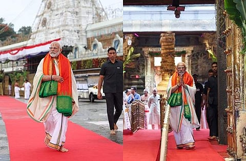 திருப்பதி கோயிலில் பிரதமர் நரேந்திர மோடி