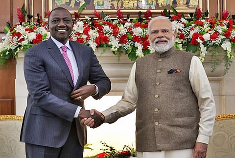 கென்ய அதிபர் வில்லியம் ரூடோ உடன் பிரதமர் மோடி