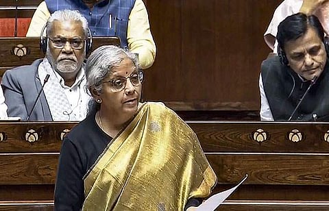 மாநிலங்களவையில் பதிலளித்த நிதியமைச்சர் நிர்மலா சீதாராமன்