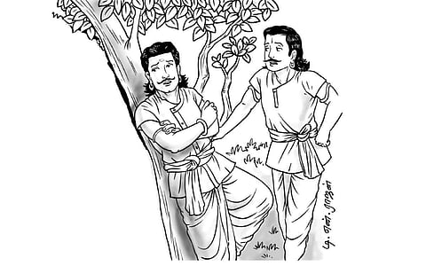 இருவேறு நோக்கில் தலைவியின் கண்கள்