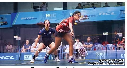 ஆசிய ஜூனியா் ஸ்குவாஷ்: இந்தியாவுக்கு வெற்றித் தொடக்கம்