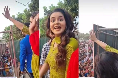 மக்கள் அலைக்கு மத்தியில்.. 'கயல்' தொடர் நாயகி உற்சாகம்!
