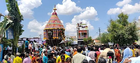 திருவெள்ளறை புண்டரீகாஷப் பெருமாள் கோயிலில் திருத்தேரோட்டம்