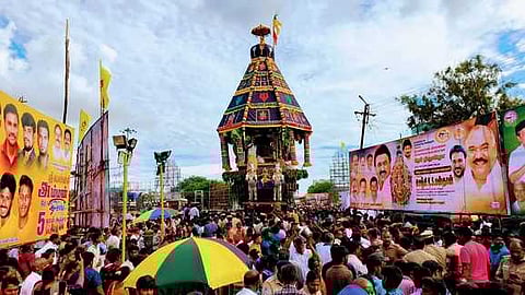 செஞ்சிக்கோட்டை கமலக்கன்னி அம்மன்கோயில் தோ்த் திருவிழா: திரளான பக்தா்கள் பங்கேற்பு
