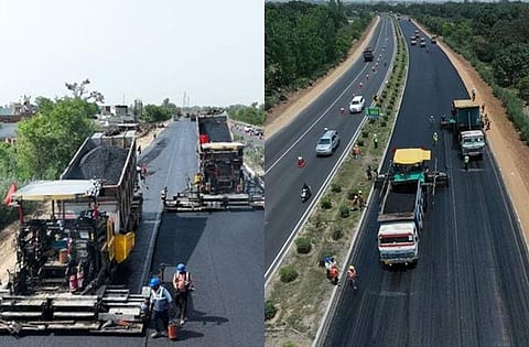 118 கி.மீ. நெடுஞ்சாலை: 100 மணி நேரத்தில் போட்டு சாதனை! - என்ன பயன்?