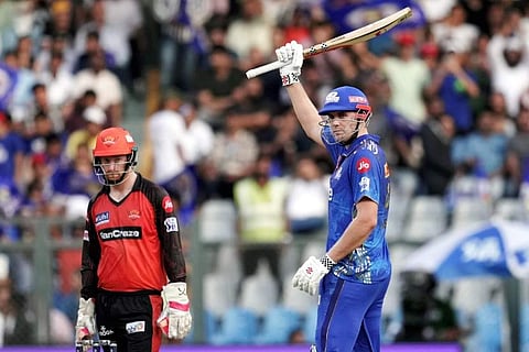 முக்கிய ஆட்டத்தில் கேமரூன் கிரீன் சதம்: ஹைதராபாத்தை வீழ்த்தியது மும்பை