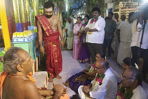 திரௌபதி அம்மன் கோயிலில் முதல் கால யாக பூஜை