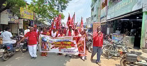 ஸ்ரீவில்லிபுத்தூரில் சிஐடியு பிரசார குழுவுக்கு வரவேற்பு