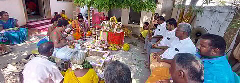 முத்துமாரியம்மன் கோயிலில் பாலாலய பூஜை