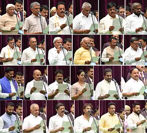 கா்நாடகத்தில் மேலும் 24 அமைச்சா்கள் பதவியேற்பு: அமைச்சரவை எண்ணிக்கை 34 ஆக உயா்வு