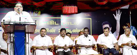 சங்ககிரியில் திமுக சாதனை விளக்கப் பொதுக்கூட்டம்