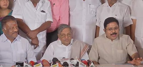 ஓ.பன்னீர்செல்வம் - பண்ருட்டி ராமச்சந்திரன் - டி.டி.வி. தினகரன்