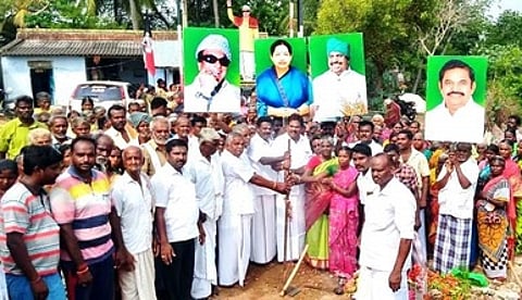 தேவூா் அருகே திட்டப் பணிகளுக்கு அடிக்கல் நாட்டு விழா