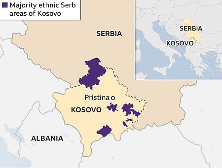 கொசாவோவில் செர்பியர்கள் பெரும்பான்மையாக வசிக்கும் பகுதி