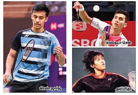 கிரண் ஜாா்ஜ் அபார வெற்றி, லக்ஷயா, சாத்வீக்-சிராக் முன்னேற்றம்