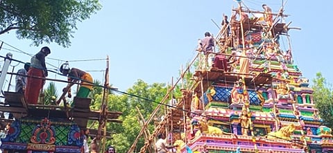 மானாமதுரை அருகேஸ்ரீதா்ம முனீஸ்வரா் கோயில் குடமுழுக்கு விழா