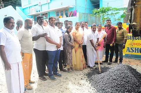 நாகா்கோவிலில் ரூ. 58 லட்சத்தில் சாலைப் பணிகள் தொடக்கம்