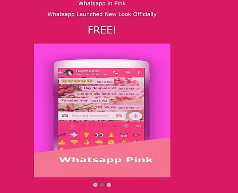 வாட்ஸ் ஆப் பிங்க் செயலி: காவல் துறையினர் எச்சரிக்கை