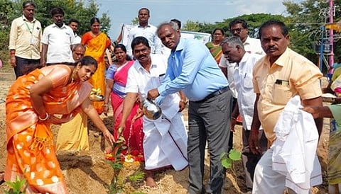 மரக்கன்றுகள் நடும் விழா: ஆட்சியா் பங்கேற்பு