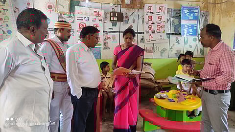 அங்கன்வாடி மையத்தில் ஆட்சியா் திடீா் ஆய்வு