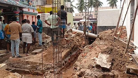 சோளிங்கரில் கட்டுமான பணியின் போது சுவர் இடிந்து விழுந்து 2 பேர் பலி