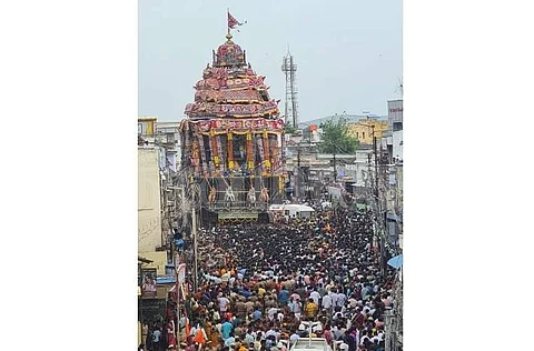 நெல்லையப்பர் கோயில் ஆனிப் பெருந்திருவிழா தேரோட்டம்.