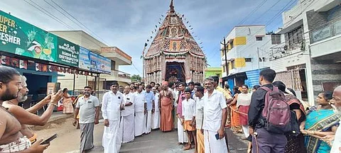 திருக்கடையூர் ஸ்ரீ அமிர்தகடேஸ்வரர் கோயில் ஆடிப்பூர தேரோட்டம்
