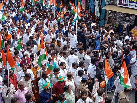 கன்னியாகுமரியிலிருந்து நடைப்பயணத்தைத் துவங்கினார் அண்ணாமலை