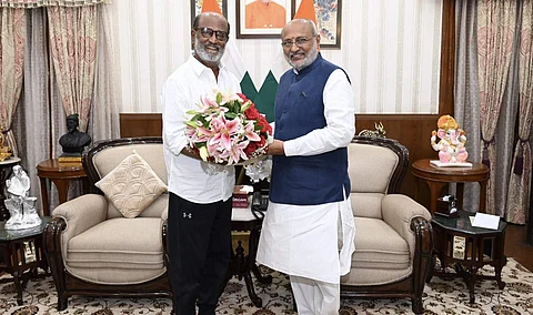 ஜார்கண்ட் ஆளுநர் சி.பி.ராதாகிருஷ்ணனுடன் ரஜினி சந்திப்பு