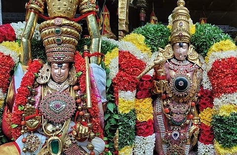 மதுரை வைகையாற்றின் கரையில் அமைந்துள்ள பிட்டு தோப்பு மண்டபத்தில் ஞாயிற்றுக்கிழமை நடைபெற்ற ஆவணி மூலத் திருவிழா