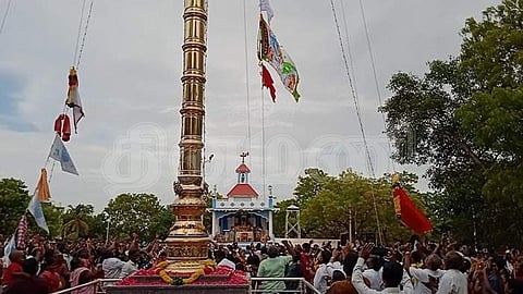 கொடியேற்றத்துடன் தொடங்கிய சொக்கன்குடியிருப்பில் உள்ள பிரசித்தி பெற்ற அதிசய மணல் மாதா முதன்மைத் திருத்தல 225 -ஆவது ஆண்டு திருவிழா.