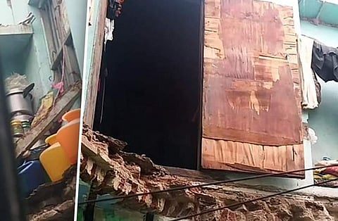 ஈரோட்டில் வீட்டின் மேல் தளம் இடிந்து விழுந்து தாய், மகன் பலி